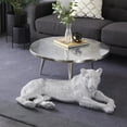 thumbnail image 3 of DecMode Polystone Glam and Luxurious Leopard/Panther Floor Sculpture, Silver with Dazzling Crystalized Pattern, 39"W x 19"L x 14"H, 3 of 13