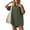 Green, variant on Women's Solid Oversized Athletic Tee Romper Back V Neck Half Short Sleeve Wearing Both Front And Back Workout Rompers Casual Shorts Jumpsuit With Pockets Summer Dresses for Women 2024