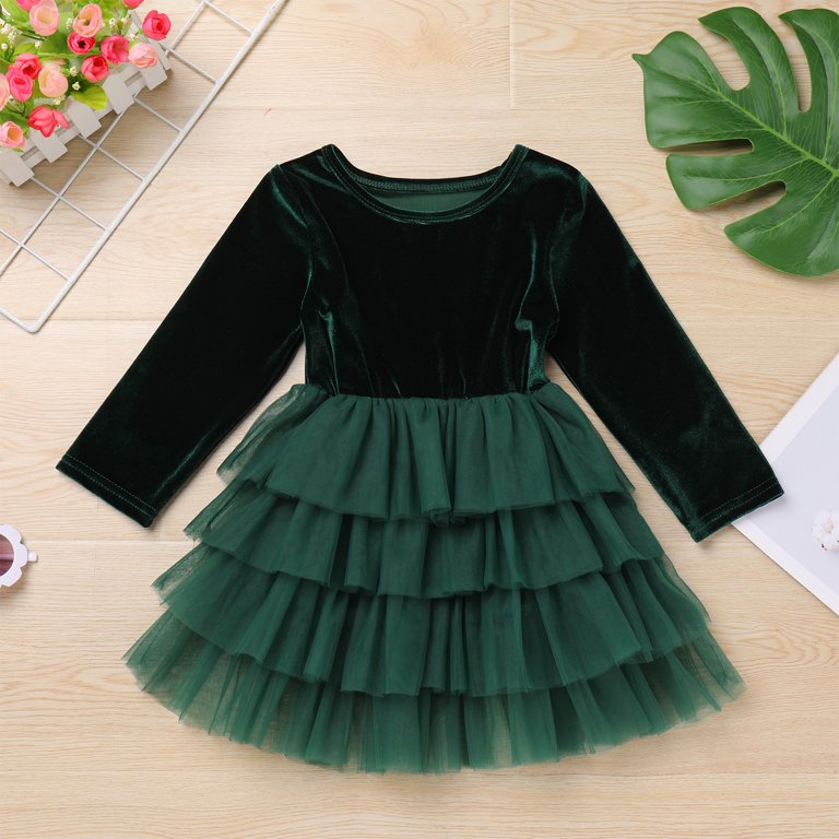 FYMNSI Velvet Christmas Dress for Girls Toddler Fall Winter Layered Tiered Tulle Dresses Vintage Party Midi Gown 5-6 Years Dark Green - Walmart.com FYMNSI Velvet Christmas Dress for Girls Toddler Fall Winter Layered Tiered Tulle Dresses Vintage Party Midi Gown 5-6 Years Dark Green - Walmart.com