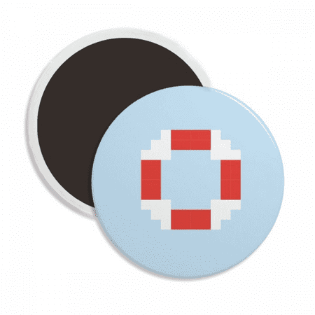 

Summer Sail Life Pixel Round Ceracs Fridge Magnet Keepsake Decoration