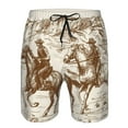 thumbnail image 4 of Naloa Western Desert Cowboys1 Men's Beach Shorts, Surfing shorts, Swim trunks, Quick Dry Swim Trunks for Surfing Beach Fun - Large, 4 of 9