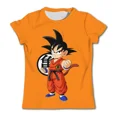 thumbnail image 1 of Camisetas de cosplay de Dragon Ball Goku, ropa para niños Super Saiyan, camiseta de manga corta, camiseta transpirable blanca, negra y naranja, 1 of 1