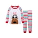 thumbnail image 2 of Conjunto de pijama con estampado navideño para niños y niñas, conjunto de Top y pantalones de manga larga con cuello redondo, ropa familiar, 2 of 4