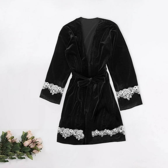 BONIXOOM Womens Christmas Pajamas Matching Christmas Pajamas Loungewear None Long Sleeve Sleep Tops Solid Black M