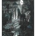 thumbnail image 2 of Duvet Cover Set, Full Moon Over Medieval Building Ruins at Night Dark Scary, 2 of 6