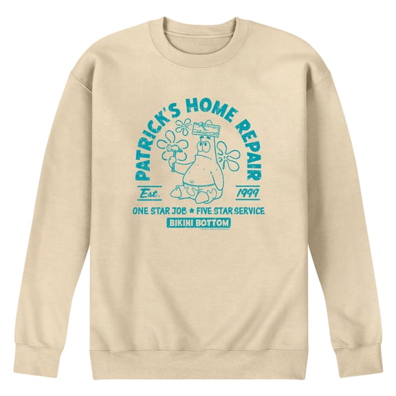 SpongeBob SquarePants - Patricks Home Repair - Men's Crew Fleece Sweatshirt
