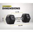 thumbnail image 5 of PRCTZ, 8lb Rubber Encased Hex Dumbbell, Single, 5 of 5
