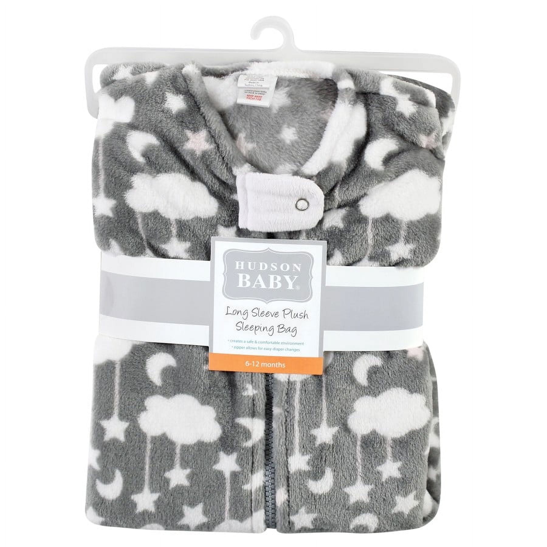 Hudson Baby Infant Girl Plush Long-Sleeve Sleeping Bag, Sack, Blanket, Sweet Dreams, 0-6 Months