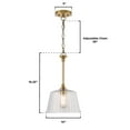 thumbnail image 3 of Westinghouse 6130200 Aggie 10" Wide Mini Pendant - Brass, 3 of 5