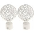 thumbnail image 1 of 2 Pcs Embout de Tringle à Rideau, Paire d'Embouts de Tringle à Rideau Tête de Tringle à Rideau pour Décoration 28mm Blanc, 1 of 5