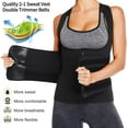 thumbnail image 4 of Vaslanda Sauna Waist Trimmer Vest with Adjustable Double Straps, Women Workout Compression Waist Trainer Sauna Suit Sweat Vest, Weight Loss Neoprene Snug Fit Tank Top, 4 of 6