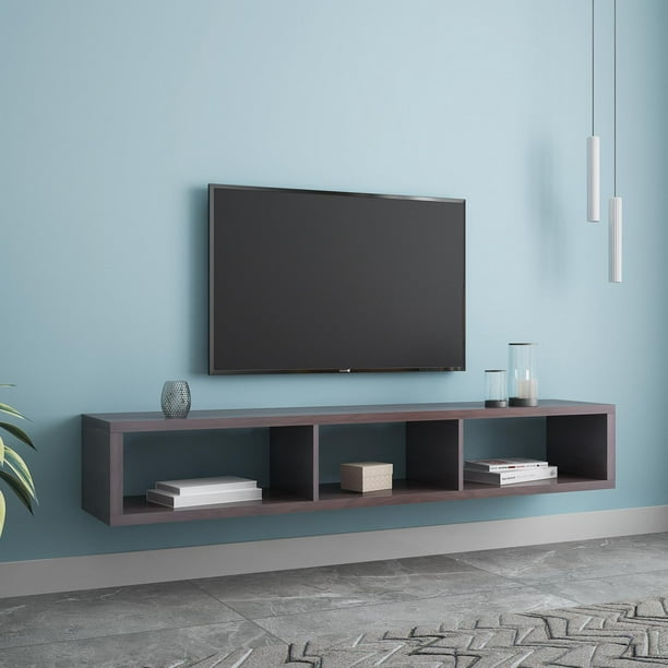 UBesGoo 60'' Floating Media Console Modern TV Stand with 3 Storage ...
