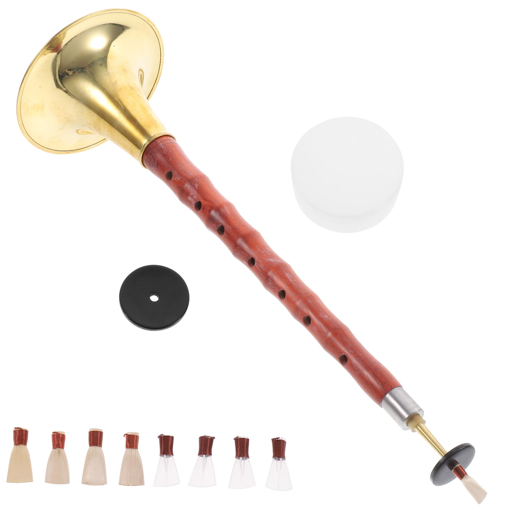Toyvian Red Rosewood and Metal Chinese Suona Traditional Ethnic Wind Instrument for All Levels 1Set