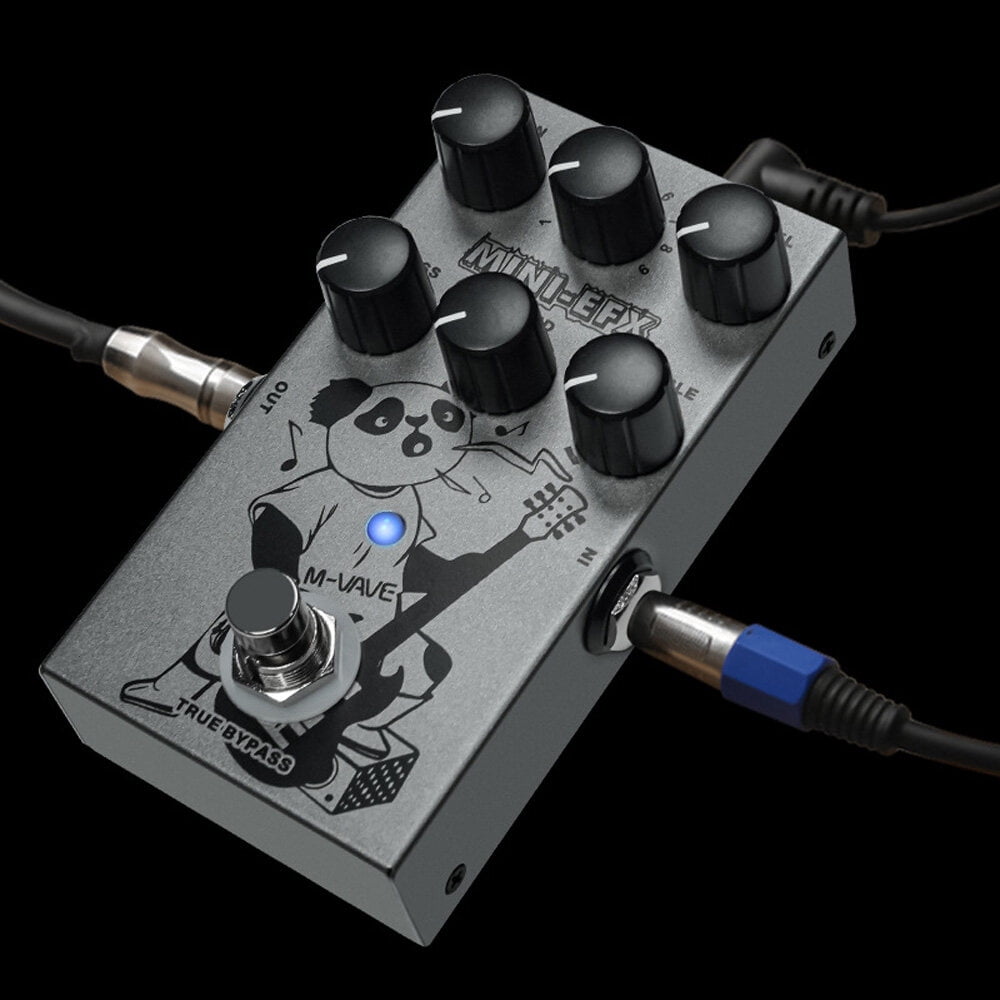 M-VAVE Electric Effects Pedals Heavy Metal Electric Guitar Overload Distortion Effector 3-section EQ Adjuster Portable British Distortion Guitar Pedal for Speaker Mixer Headphones Sound Card