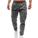 thumbnail image 2 of Pantalones largos de moda para hombre con cordón, cintura elástica, color sólido, pantalones casuales largos de chándal, pantalones para hombre, 2 of 6