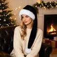 thumbnail image 4 of Long Christmas Hat 27.5 inch, Super Soft Plush Santa Hat for Adults Little Oness Warm Cozy Xmas Holiday Party Costume Family Gathering Photo Props Decor, 4 of 6