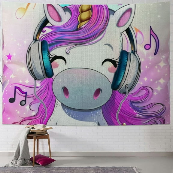 BCIIG Unicorn Tapestry Wall Hanging Unique Style Graphic Tapestries for Home Wall Decor in Living Room Bedroom Dorm Apartment Farmhouse 40x30inch