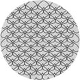 thumbnail image 1 of Ahgly Tapis Rond Lavable en Machine Intérieur Transitionnel Gris Platine, 5 Pieds Rond, 1 of 7