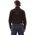 thumbnail image 2 of Scully Western Shirt Mens L/S Longhorn Embroidery L Black F0_P-912, 2 of 2