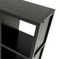 thumbnail image 3 of Pemberly Row Engineered Wood 9Pc 4x2 Wainscoting Shelf with 8 Baskets in Black, 3 of 6