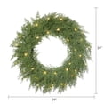 thumbnail image 3 of Holiday Time couronne de cèdre pré-éclairée de 61 cm, Vert, PE, 3 of 6