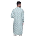 thumbnail image 4 of Atasi Kurta Décontractée Imprimée à Col Mandarin Chemise Ethnique Longue Kurta Asymétrique, 4 of 6