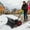 Black 29*16.5in, variant on Senfot Snow Shovel with Wheels for Driveway, 29 in Wide Heavy Duty Push Snow Plow Shovel, Angled Blade, Adjustable Handle, Efficient Snow Removal for Pavement