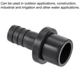 thumbnail image 5 of Uxcell Barbed OD Spigot Straight Pipe Fitting Quick Connector Black 12mmx20mm, 5 of 5