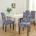 thumbnail image 2 of Botanical Dining Chair Covers Set of 4 Vintage Floral and Bee Design Washable Polyester Stretch Slipcovers Removable Seat Protector for Rustic Dining Room, 2 of 7