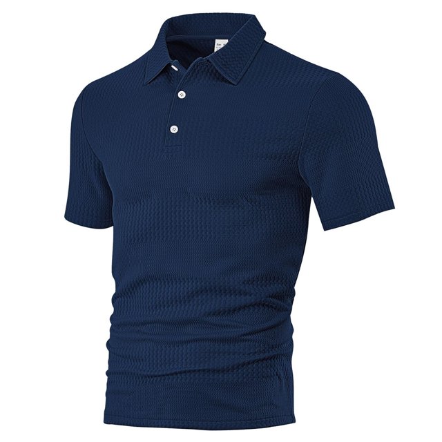 TIMIFIS T-Shirts pour Homme Décontracté Uni Bouton Manches Courtes Col Rabattu T-Shirt Mode Été Tee Top