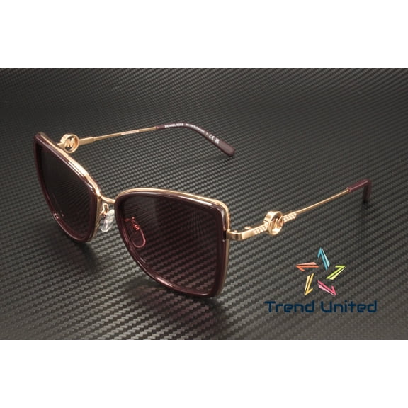 MICHAEL KORS MK1067B 11088H Butterfly Rose Gd Burgundy Grad 55 Womens Sunglasses