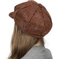 thumbnail image 3 of Women's Newsboy Hats Fall Wool Cabbie Beret Tweed Girls Paperboy Cap, 3 of 5