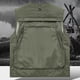 thumbnail image 5 of Ceisia Men's Loose Fit Outdoor Utility Vest Multi-Pocket Breathable Mesh Lining V-Neck Fishing Hiking Volunteer Waistcoat Gifts Army Green M, 5 of 6