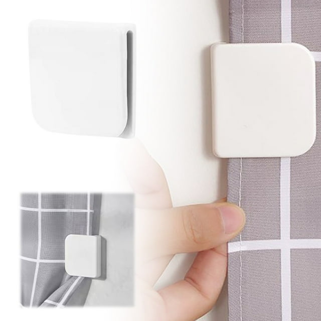 Clips de Fixation pour Rideau de Douche Clips de Maintien Sécurisés pour Salle de Bain et Usage Domestique Attaches Murales Polyvalentes pour Toutes les Pièces Installation Facile Clips pour Doublures et Rideaux