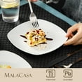 thumbnail image 6 of MALACASA, Series Elisa, 6-Piece Porcelain Dessert Plate Dinnerware Set, Ivory White Dinner Set, 7.5", 6 of 8