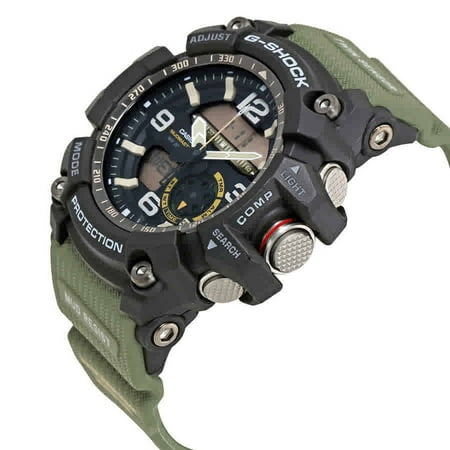 Casio - Men's G-Shock Mudmaster Twin-Sensor Analog-Digital 55mm Watch - Green