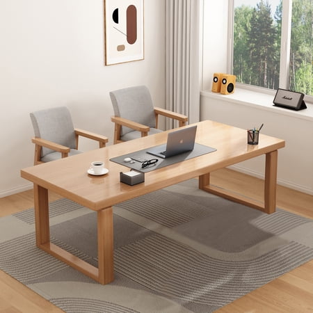 balanbo double computer desk with product