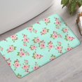 thumbnail image 2 of Pioneer Flower Floral Print Pattern Bathroom Rugs Mat, Non Slip Microfiber Bathroom Rug with Rubber Backing, Soft Mats for Bathroom Floor Tub Shower, 17"x30", 2 of 5
