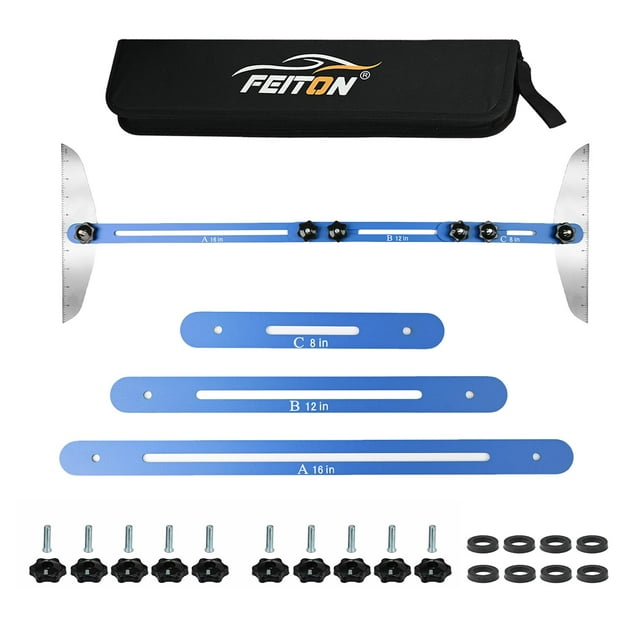Herramienta De Plantilla De Pisada De Escalera Feiton Con Bolsa De Almacenamiento Portátil Juego De Herramientas De Diseño De Estante De Pisada De Escalera Medición (Azul) S1 Azul Bolsa