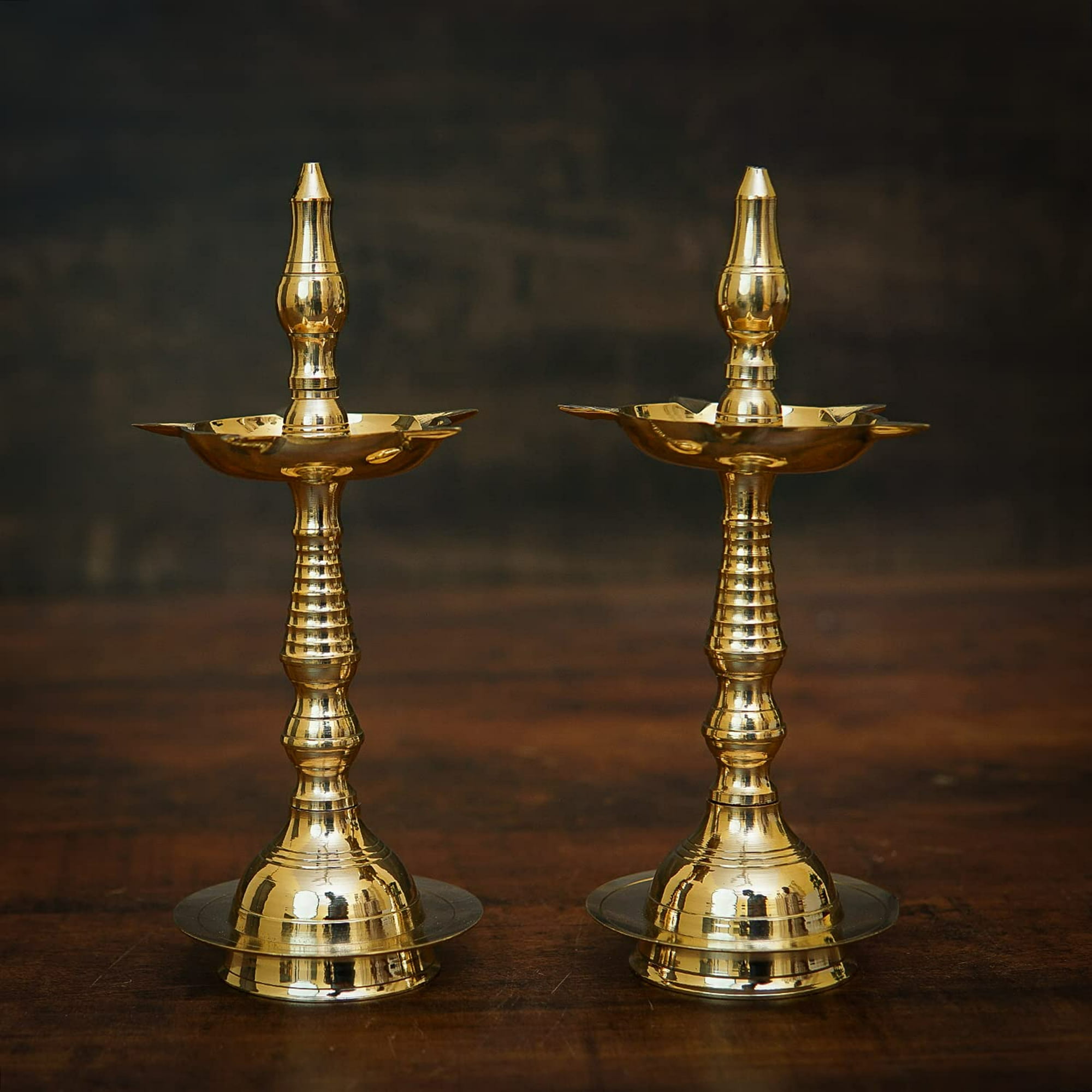 Brass World Brass Diya Samay Diya Pooja Oil Lamp Akhand Jot Diya