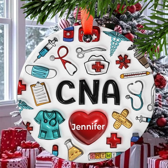 Cna Christmas Ornament, Ceramic/Acrylic Ornament, Mother’s Day Keepsake, Valentine’s Day Decor, Festival Gift Ornament, Treasured Memory 2025