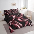 thumbnail image 3 of Homewish Pink Stripes Lines Bedding Comforter Set 7pcs for Female Men Adults,Vintage Aesthetic Queen Bedding Sets Super Cozy,Geometric Theme Queen Sheet Sets,Luxury Bedroom Decor,Reversible, 3 of 8