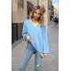 thumbnail image 4 of Camisetas de Larga para Mujer Azul XXL, 4 of 7