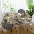 thumbnail image 6 of Coolnut Mushroom Brown Rectangle Tablecloth Waterproof Polyester Table Clothative Stain Resistant & Wrinkle Resistant Washable Table Cover for Dining Table/Party/Camping 54x54 Inch Decor Gift, 6 of 7