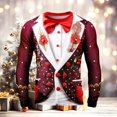 thumbnail image 2 of JHHLSF Themed Graphic T Shirt For Novelty Holiday Print Tee Soft Casual Shirt Long Sleeve Top Comfortable Fit Festive Apparel Idea For Seasonal Celebration And Party Wear Wine,M, 2 of 3