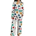 thumbnail image 2 of Silk Christmas Pajamas for Women Silk Pjs Women Long Sleeve Button Down Pjs Set Christmas Womens Pajama Set, 2 of 5