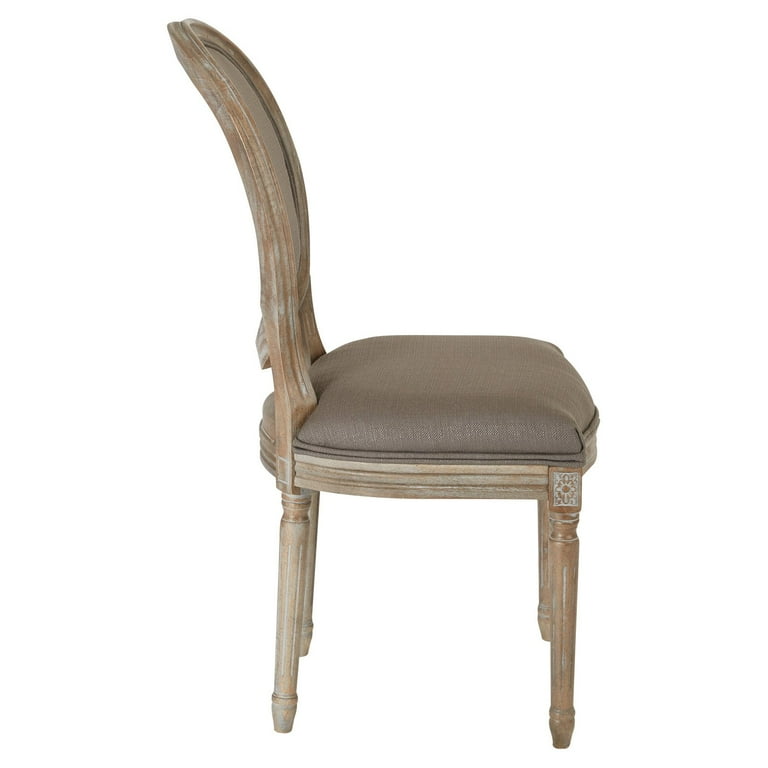 OSP Home Furnishings Lillian Oval Back Chair in Linen Brushed