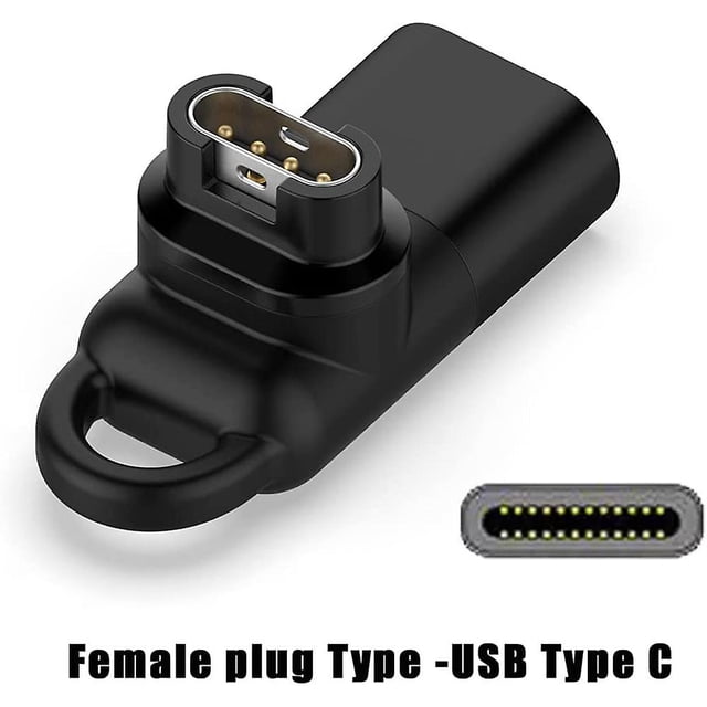 Adaptador USB typc a convertidor de carga macho apto para Garmin Fenix Quatix Vivoactive1PC esquí esquí Gafas de esquí