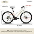 thumbnail image 3 of 700C Road Hybrid Bike for Adult , 21-Speed Road Bike Road Bicycle Carbon Steel Frame/Dual-Disc Brakes/Multiple Colors, 3 of 8