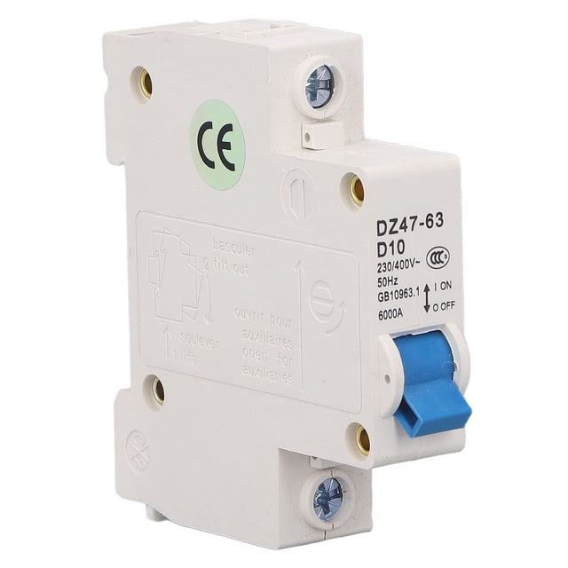 Din Rail Mount Circuit Breaker, 6000 Breaking Capacity Miniature Circuit Breaker Flame Retardant For Office Building